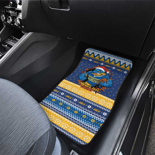 Parramatta Angry Eels Personalized Car Mats Christmas Rugby League Spirit - Aussie Hoodie