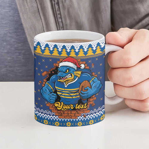 Parramatta Angry Eels Personalized Ceramic Mug Christmas Rugby League Spirit - Aussie Hoodie