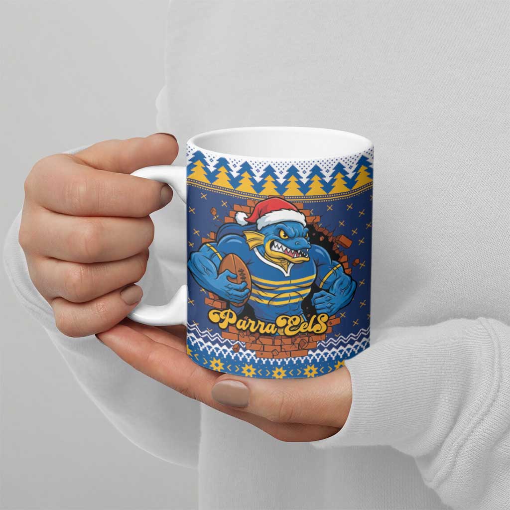 Parramatta Angry Eels Personalized Ceramic Mug Christmas Rugby League Spirit - Aussie Hoodie