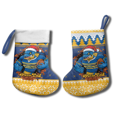 Parramatta Angry Eels Personalized Christmas Stocking Christmas Rugby League Spirit - Aussie Hoodie