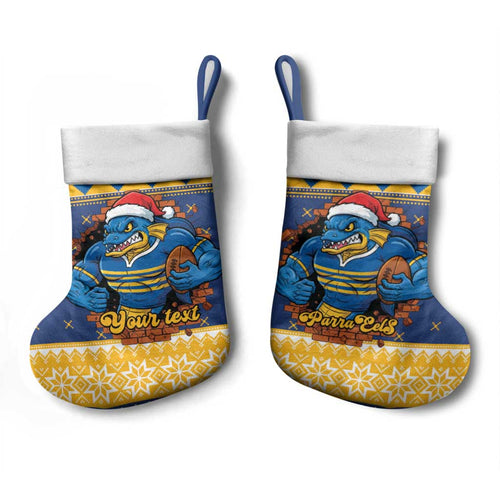 Parramatta Angry Eels Personalized Christmas Stocking Christmas Rugby League Spirit - Aussie Hoodie