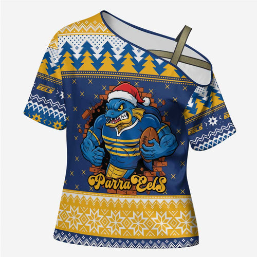 Parramatta Angry Eels Personalized Cross Shoulder Shirt Christmas Rugby League Spirit - Aussie Hoodie
