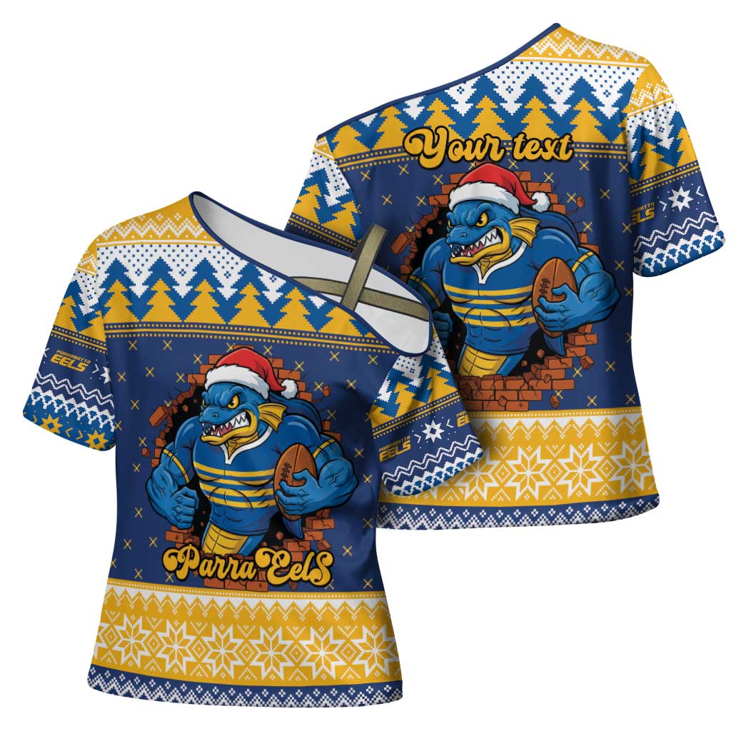 Parramatta Angry Eels Personalized Cross Shoulder Shirt Christmas Rugby League Spirit - Aussie Hoodie