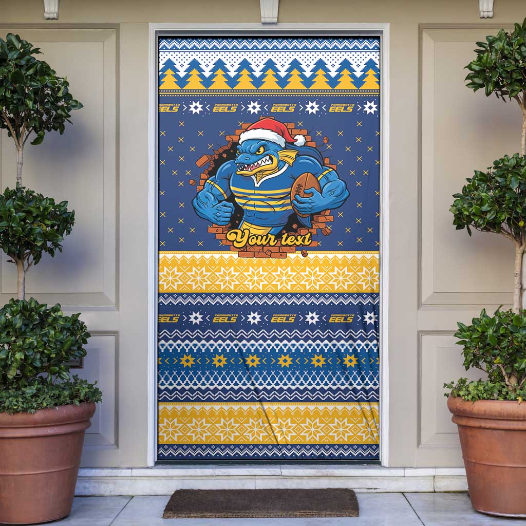 Parramatta Angry Eels Personalized Door Cover Christmas Rugby League Spirit - Aussie Hoodie