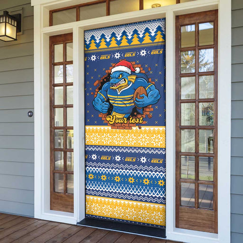 Parramatta Angry Eels Personalized Door Cover Christmas Rugby League Spirit - Aussie Hoodie