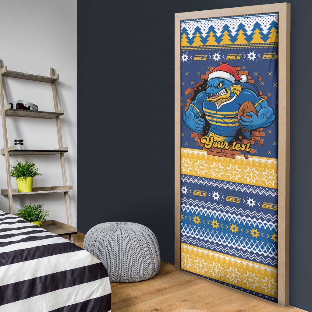 Parramatta Angry Eels Personalized Door Cover Christmas Rugby League Spirit - Aussie Hoodie