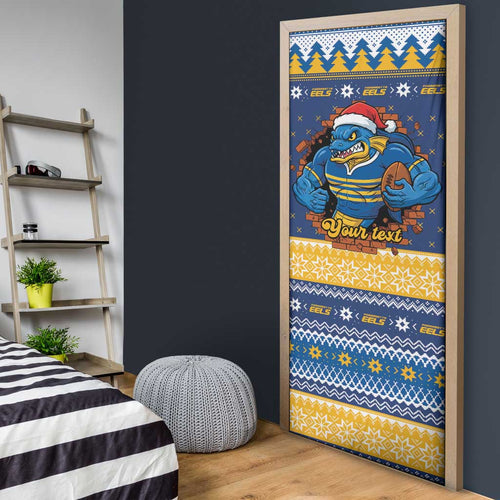 Parramatta Angry Eels Personalized Door Cover Christmas Rugby League Spirit - Aussie Hoodie