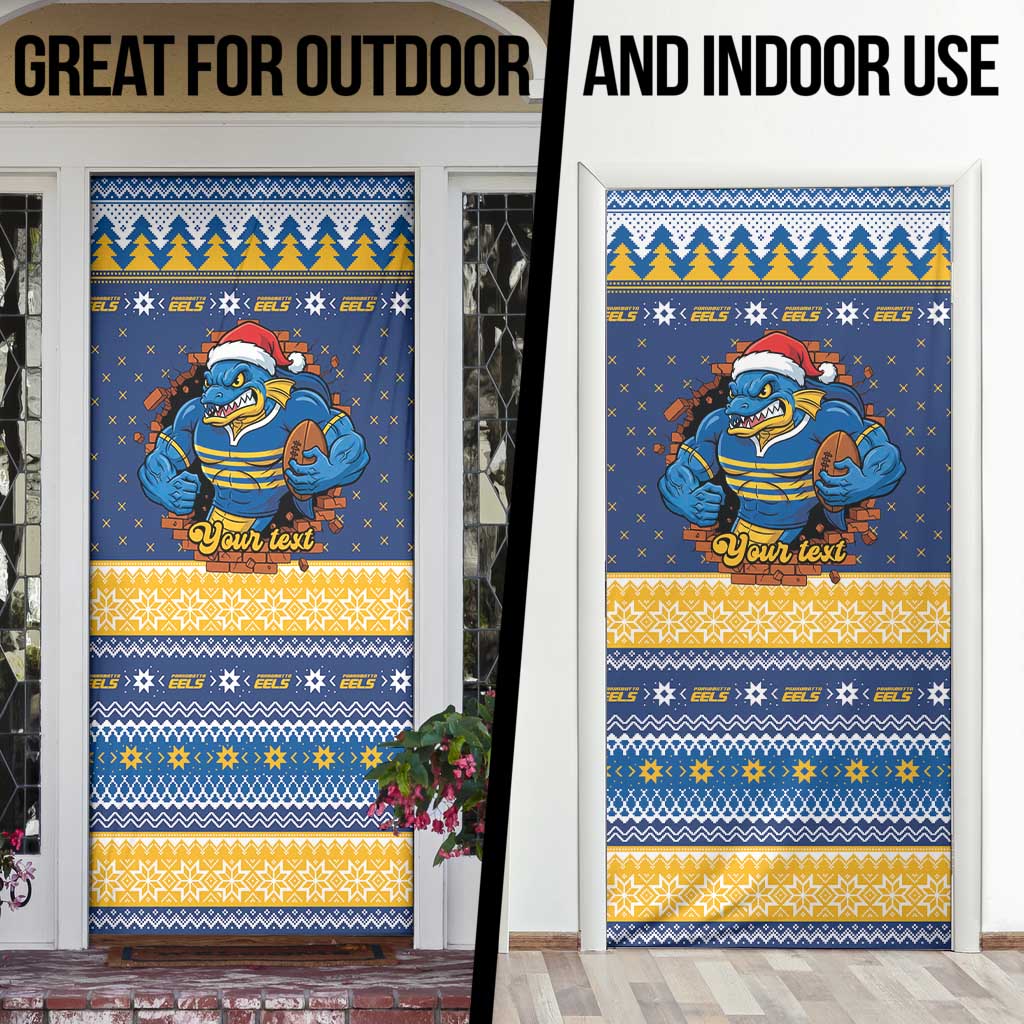 Parramatta Angry Eels Personalized Door Cover Christmas Rugby League Spirit - Aussie Hoodie