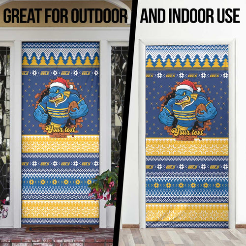 Parramatta Angry Eels Personalized Door Cover Christmas Rugby League Spirit - Aussie Hoodie