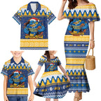 Parramatta Angry Eels Personalized Family Matching Mermaid Dress and Hawaiian Shirt Christmas Rugby League Spirit - Aussie Hoodie