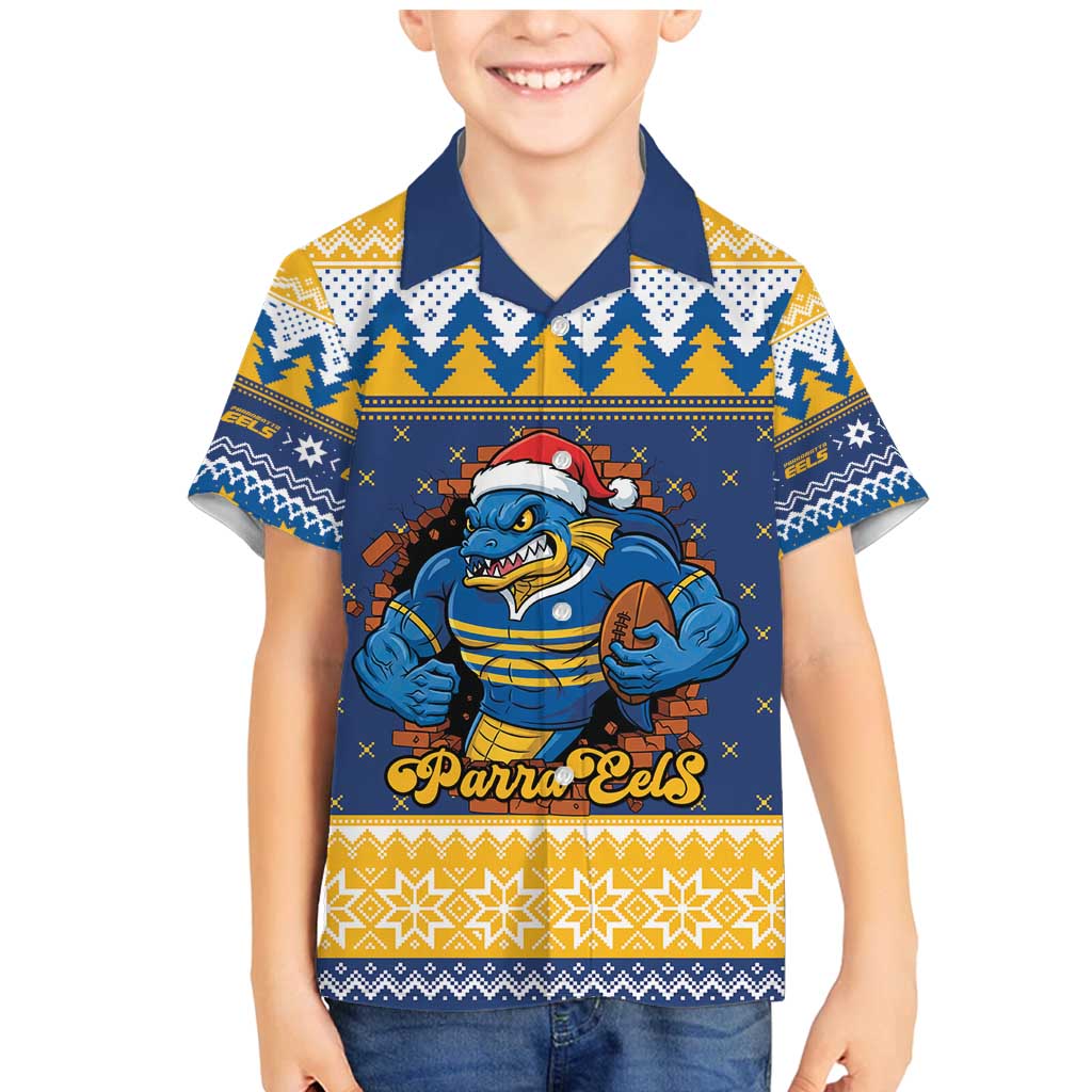 Parramatta Angry Eels Personalized Family Matching Mermaid Dress and Hawaiian Shirt Christmas Rugby League Spirit - Aussie Hoodie
