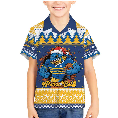Parramatta Angry Eels Personalized Family Matching Mermaid Dress and Hawaiian Shirt Christmas Rugby League Spirit - Aussie Hoodie