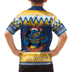 Parramatta Angry Eels Personalized Family Matching Puletasi and Hawaiian Shirt Christmas Rugby League Spirit - Aussie Hoodie