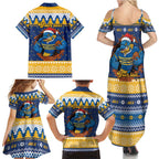 Parramatta Angry Eels Personalized Family Matching Summer Maxi Dress and Hawaiian Shirt Christmas Rugby League Spirit - Aussie Hoodie