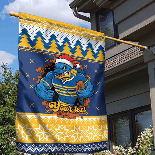 Parramatta Angry Eels Personalized Garden Flag Christmas Rugby League Spirit - Aussie Hoodie