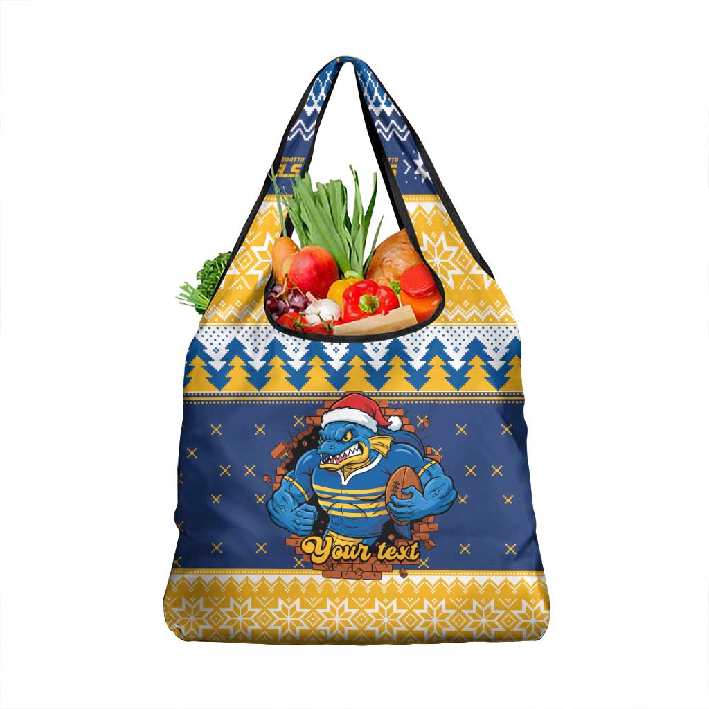 Parramatta Angry Eels Personalized Grocery Bag Christmas Rugby League Spirit - Aussie Hoodie