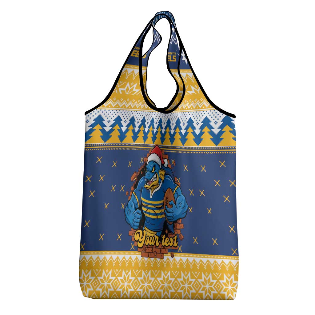 Parramatta Angry Eels Personalized Grocery Bag Christmas Rugby League Spirit - Aussie Hoodie