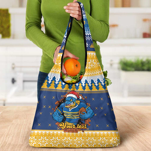 Parramatta Angry Eels Personalized Grocery Bag Christmas Rugby League Spirit - Aussie Hoodie
