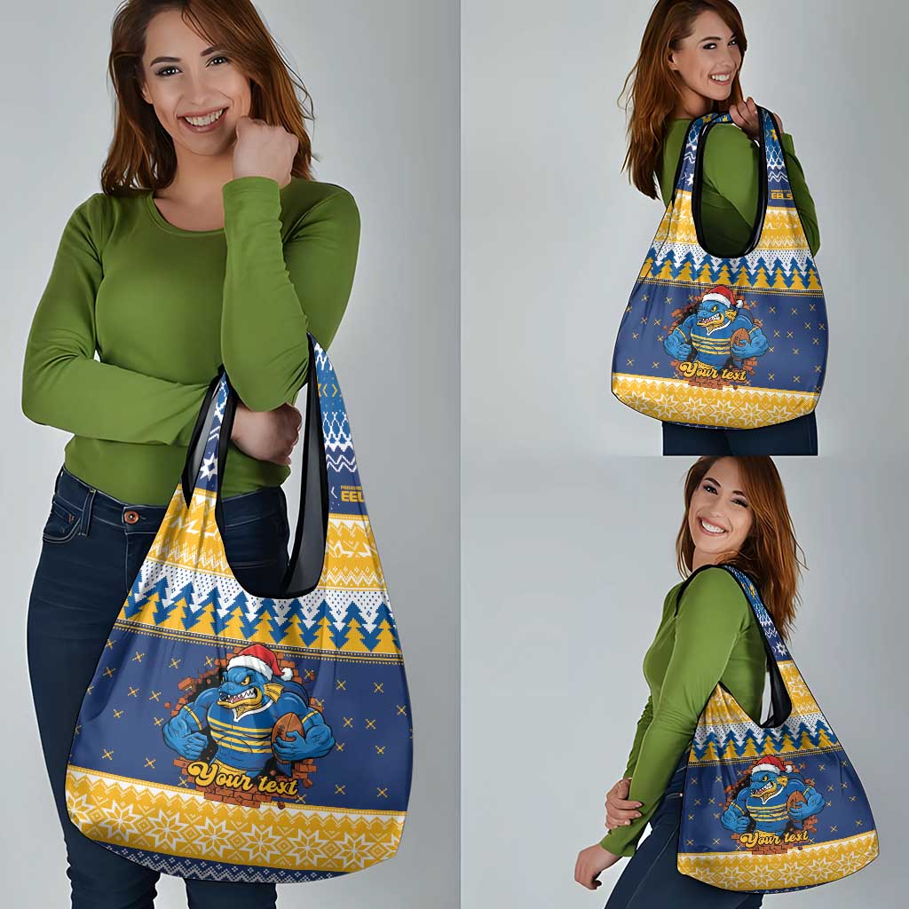 Parramatta Angry Eels Personalized Grocery Bag Christmas Rugby League Spirit - Aussie Hoodie