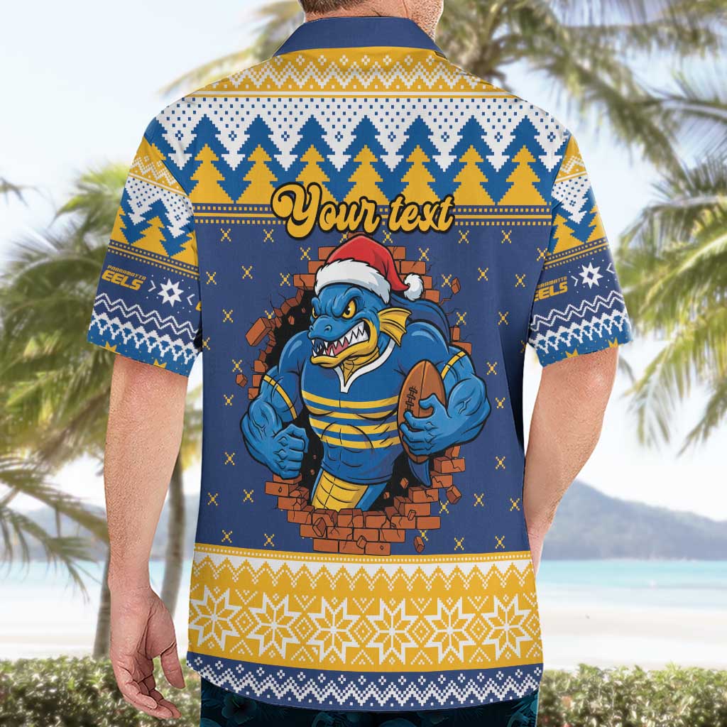 Parramatta Angry Eels Personalized Hawaiian Shirt Christmas Rugby League Spirit - Aussie Hoodie
