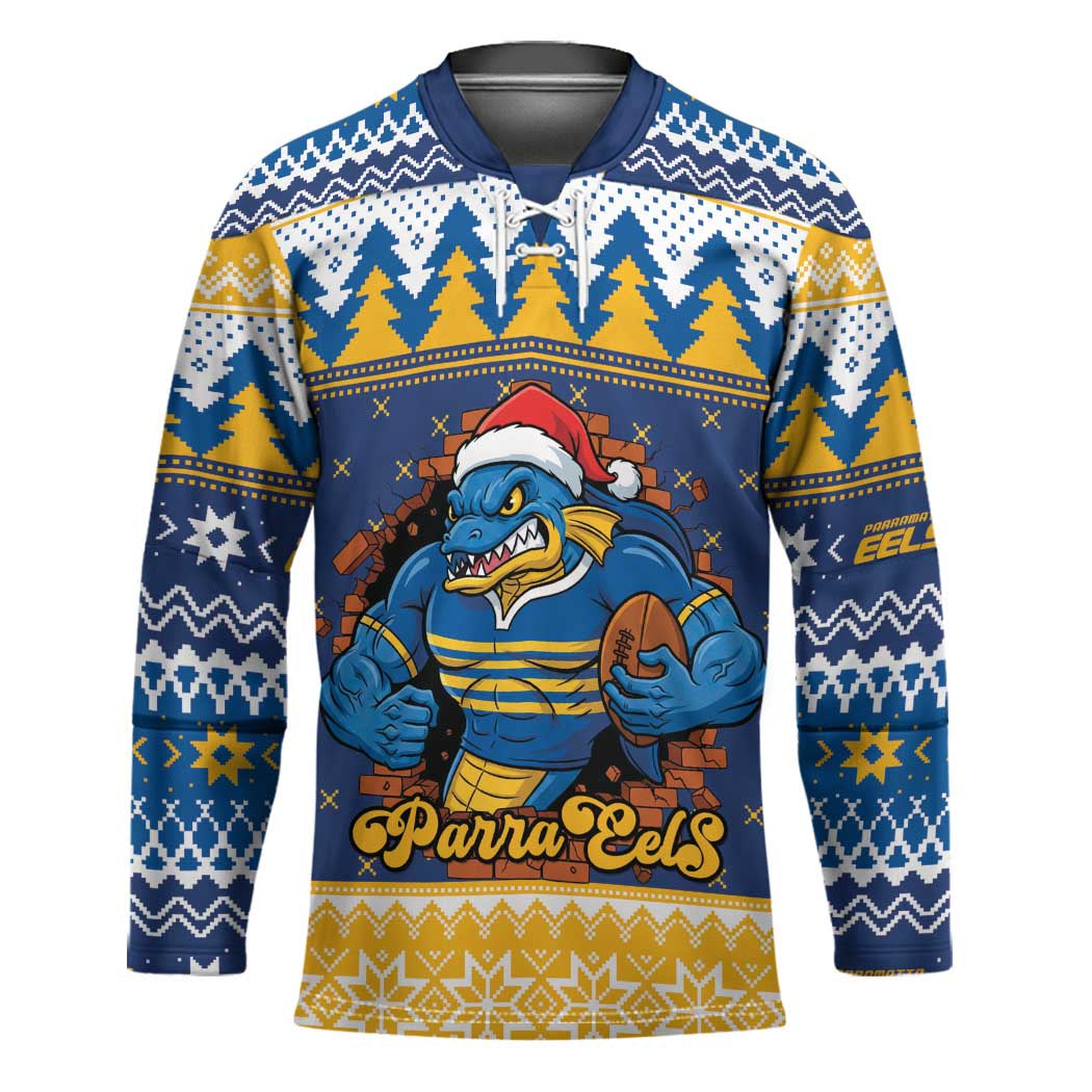 Parramatta Angry Eels Personalized Hockey Jersey Christmas Rugby League Spirit - Aussie Hoodie