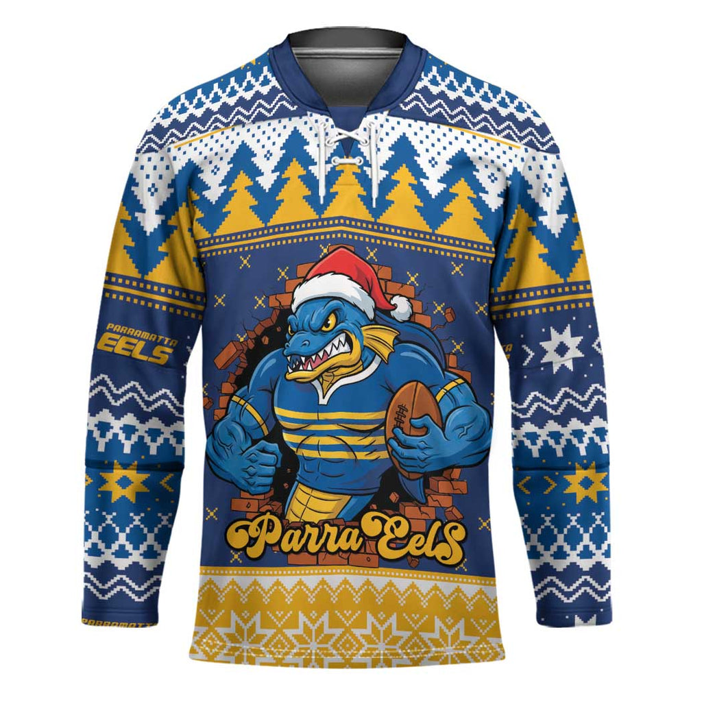 Parramatta Angry Eels Personalized Hockey Jersey Christmas Rugby League Spirit - Aussie Hoodie