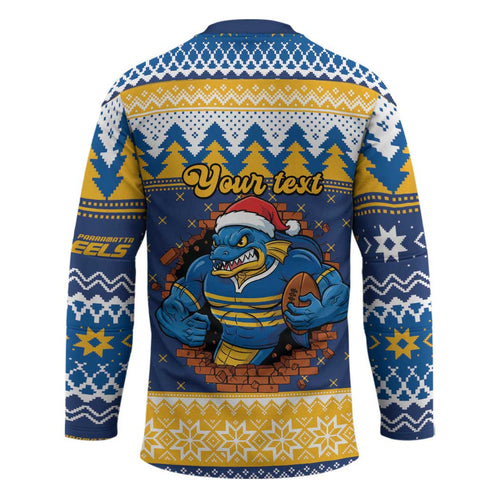 Parramatta Angry Eels Personalized Hockey Jersey Christmas Rugby League Spirit - Aussie Hoodie