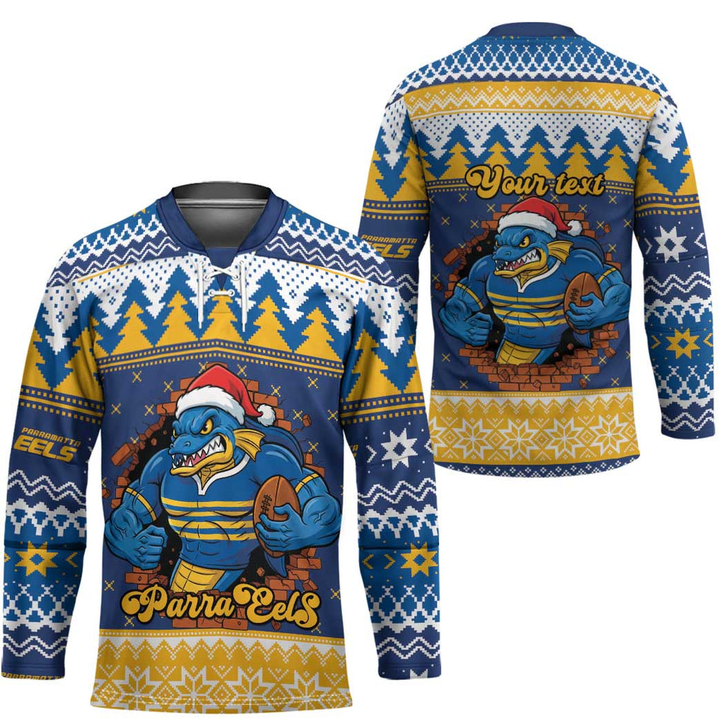 Parramatta Angry Eels Personalized Hockey Jersey Christmas Rugby League Spirit - Aussie Hoodie