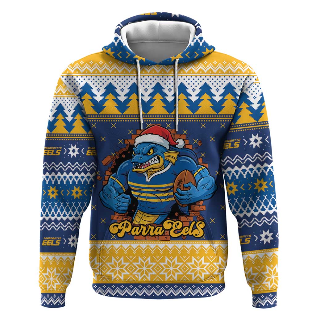 Parramatta Angry Eels Personalized Hoodie Christmas Rugby League Spirit - Aussie Hoodie