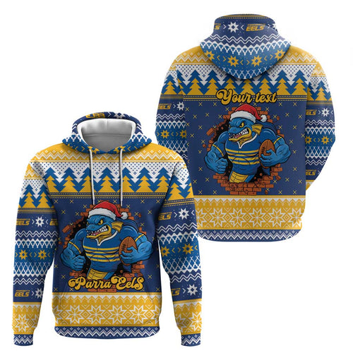 Parramatta Angry Eels Personalized Hoodie Christmas Rugby League Spirit - Aussie Hoodie