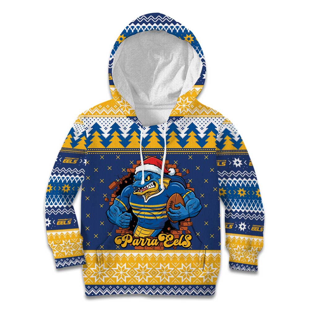 Parramatta Angry Eels Personalized Kid Hoodie Christmas Rugby League Spirit - Aussie Hoodie