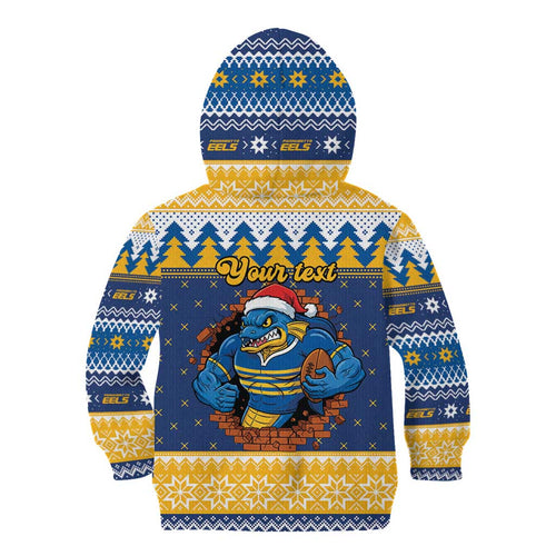 Parramatta Angry Eels Personalized Kid Hoodie Christmas Rugby League Spirit - Aussie Hoodie