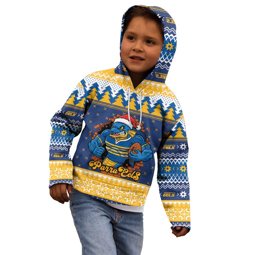 Parramatta Angry Eels Personalized Kid Hoodie Christmas Rugby League Spirit - Aussie Hoodie