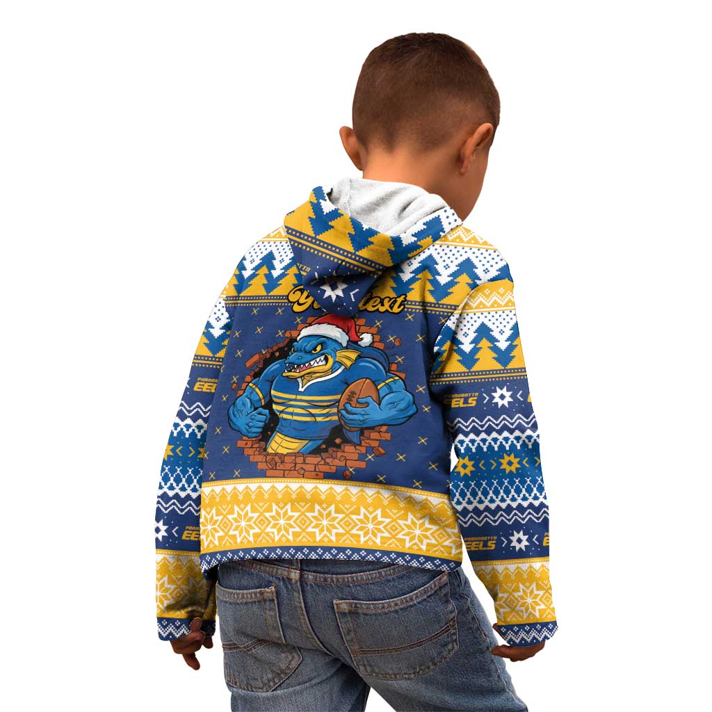 Parramatta Angry Eels Personalized Kid Hoodie Christmas Rugby League Spirit - Aussie Hoodie