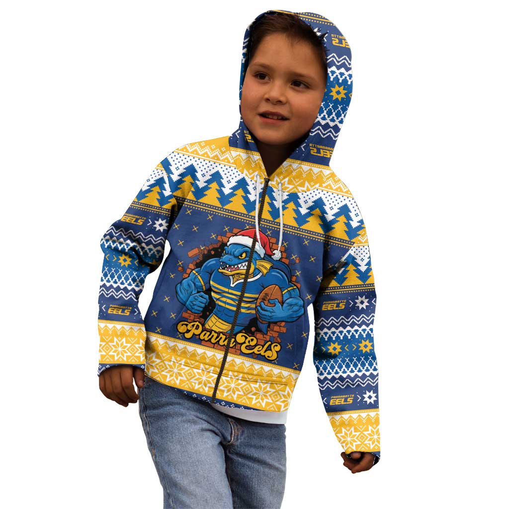 Parramatta Angry Eels Personalized Kid Hoodie Christmas Rugby League Spirit - Aussie Hoodie