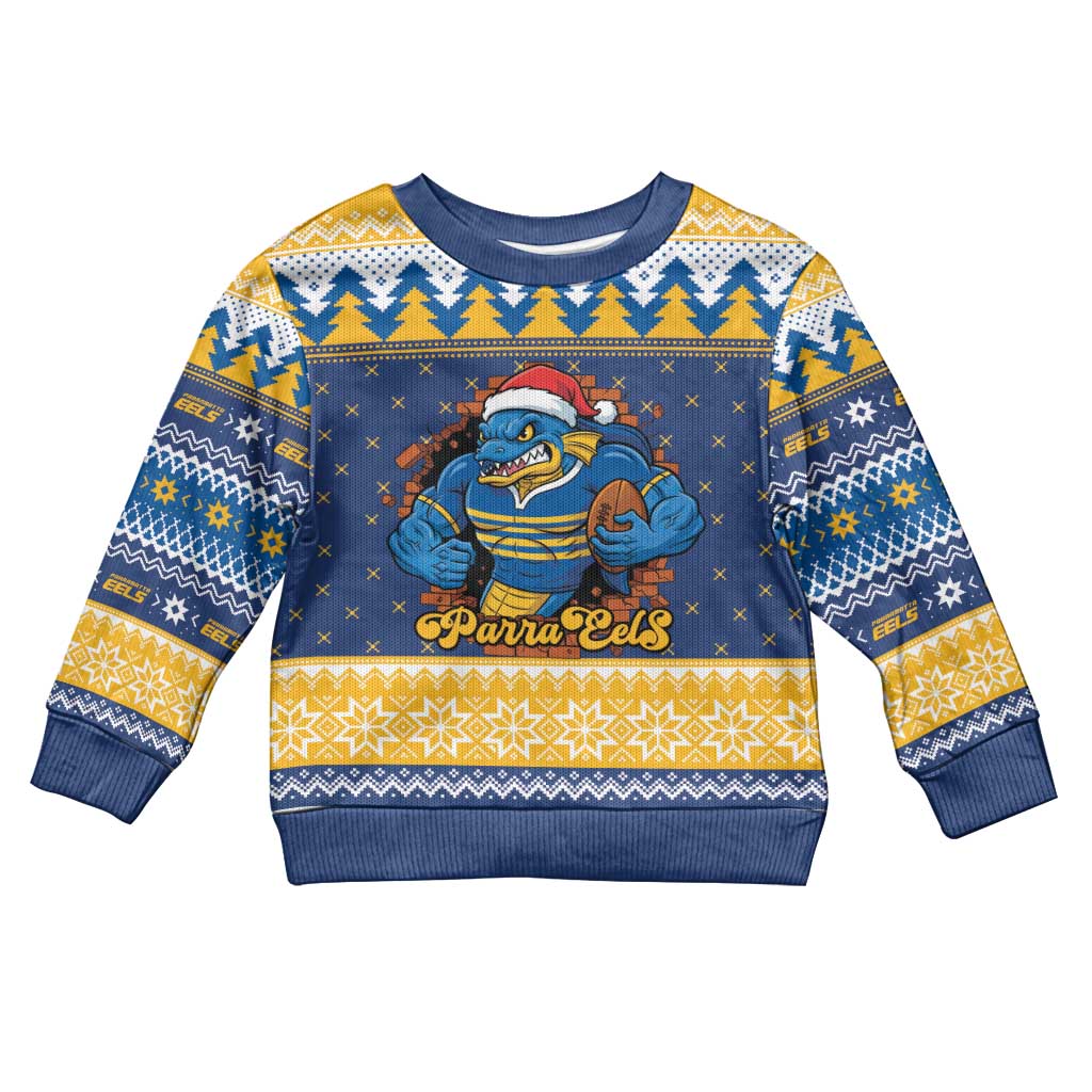Parramatta Angry Eels Personalized Kid Ugly Christmas Sweater Christmas Rugby League Spirit - Aussie Hoodie