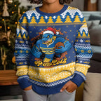 Parramatta Angry Eels Personalized Kid Ugly Christmas Sweater Christmas Rugby League Spirit - Aussie Hoodie