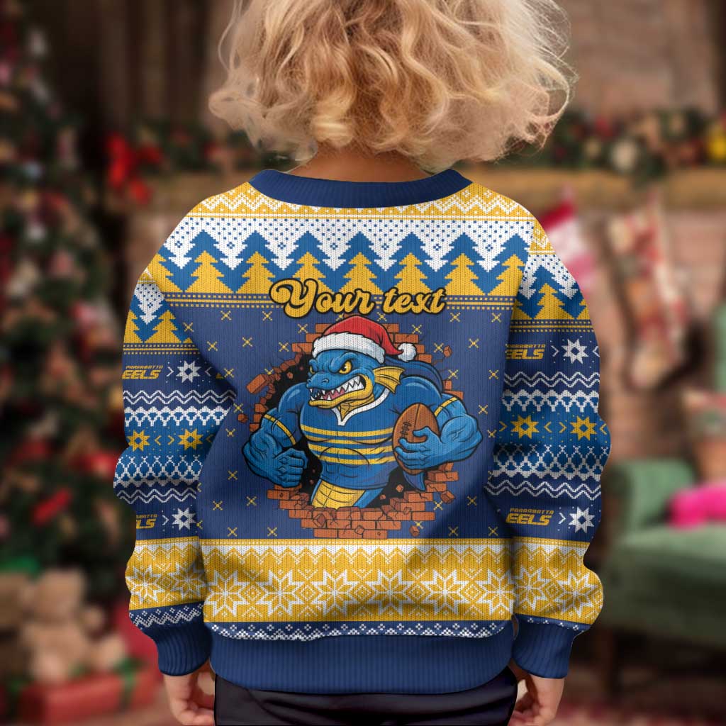 Parramatta Angry Eels Personalized Kid Ugly Christmas Sweater Christmas Rugby League Spirit - Aussie Hoodie