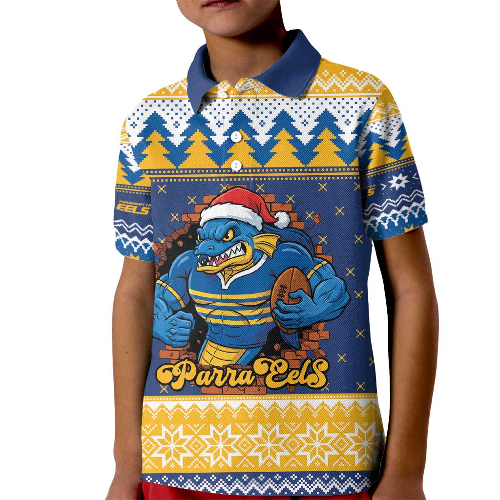 Parramatta Angry Eels Personalized Kid Polo Shirt Christmas Rugby League Spirit - Aussie Hoodie