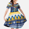 Parramatta Angry Eels Personalized Kid Short Sleeve Dress Christmas Rugby League Spirit - Aussie Hoodie