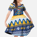 Parramatta Angry Eels Personalized Kid Short Sleeve Dress Christmas Rugby League Spirit - Aussie Hoodie