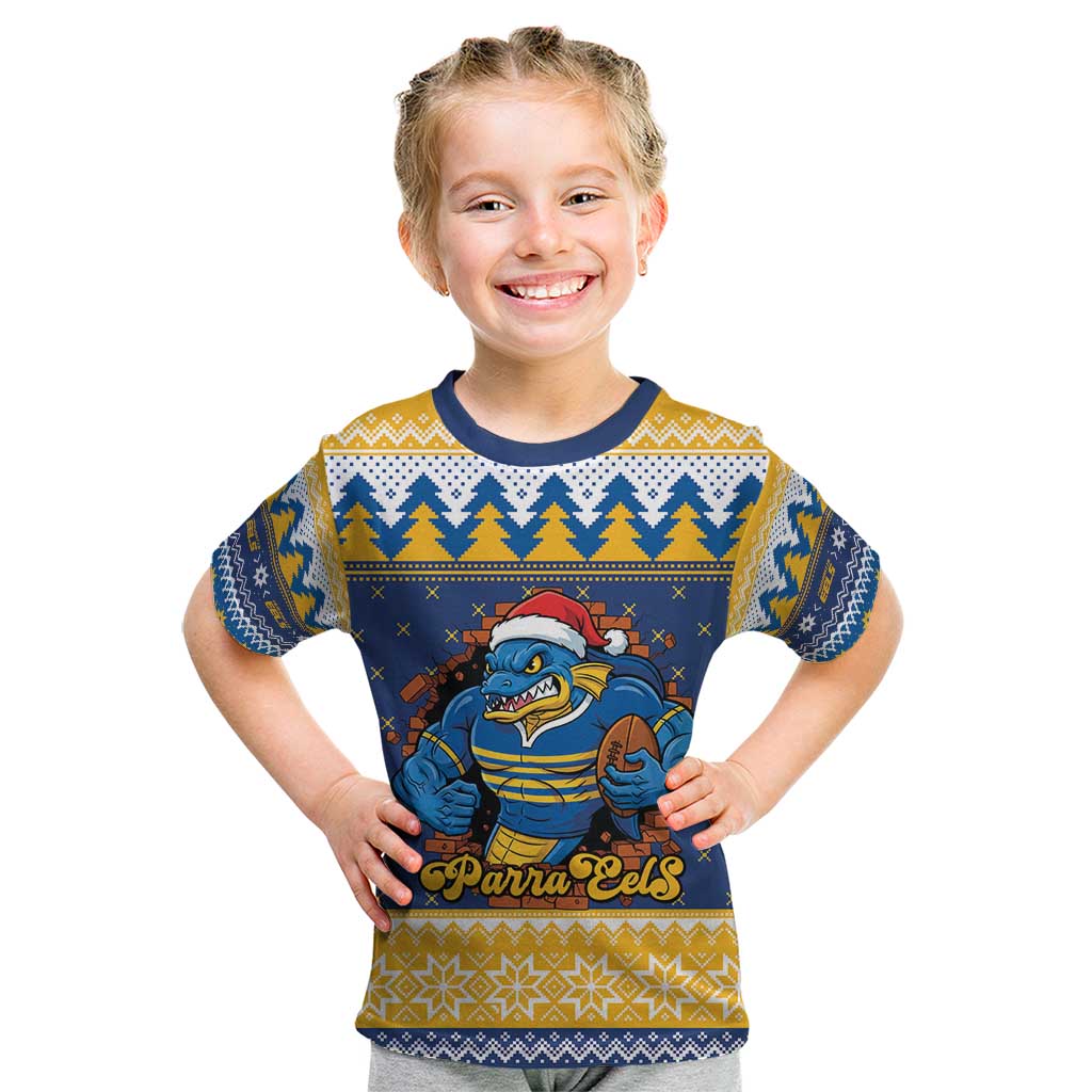 Parramatta Angry Eels Personalized Kid T Shirt Christmas Rugby League Spirit - Aussie Hoodie