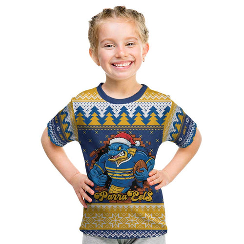 Parramatta Angry Eels Personalized Kid T Shirt Christmas Rugby League Spirit - Aussie Hoodie