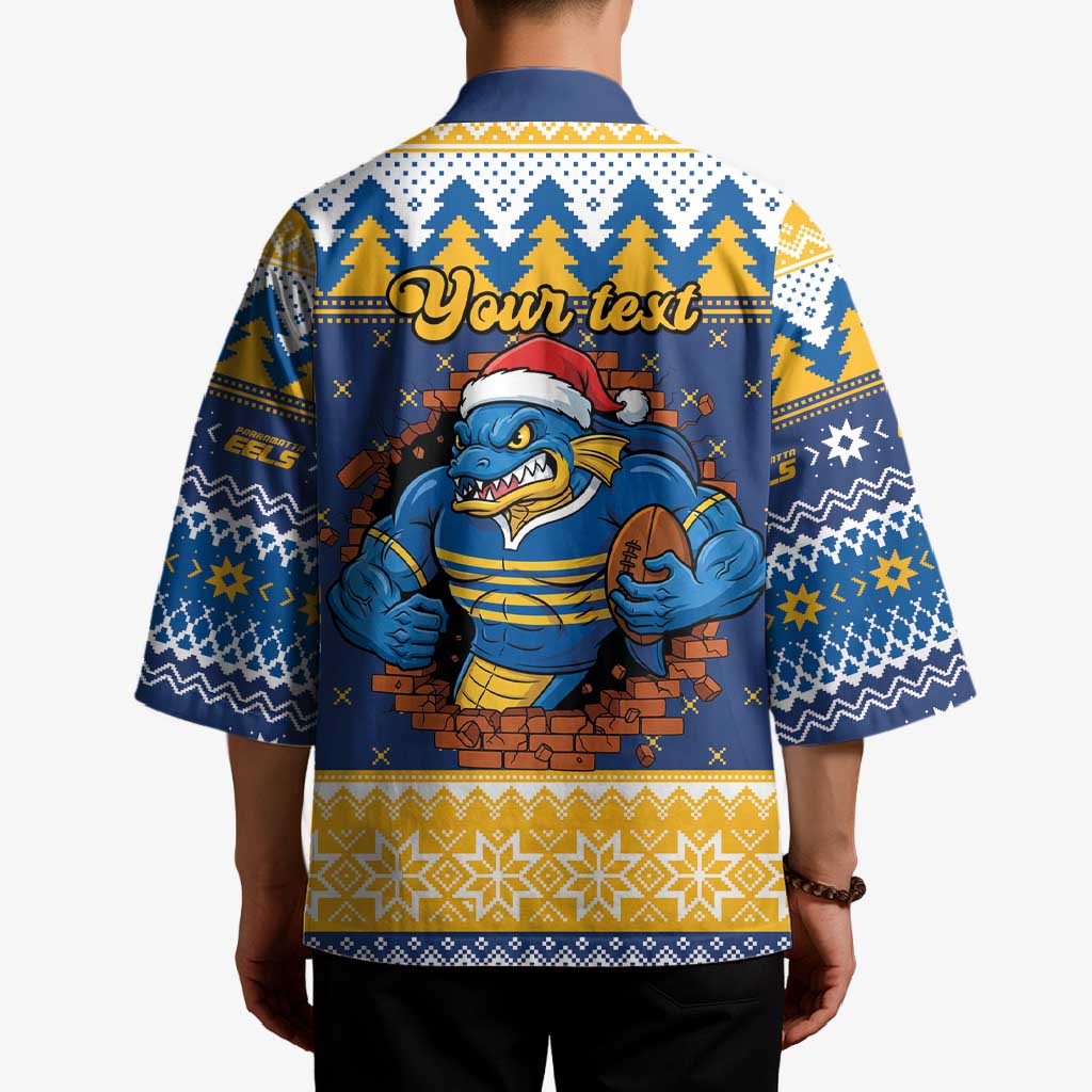 Parramatta Angry Eels Personalized Kimono Christmas Rugby League Spirit - Aussie Hoodie