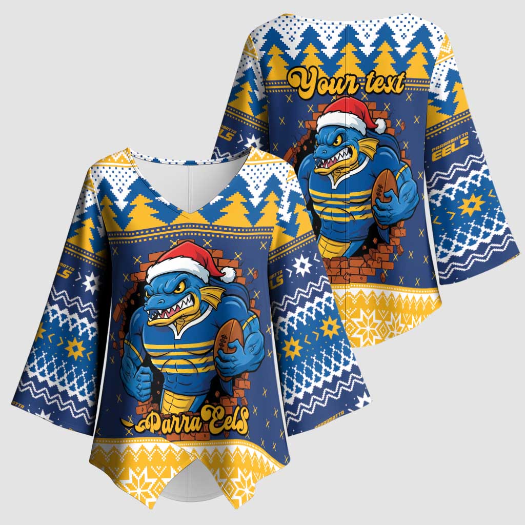Parramatta Angry Eels Personalized Kimono Sleeve Blouse Christmas Rugby League Spirit - Aussie Hoodie