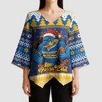 Parramatta Angry Eels Personalized Kimono Sleeve Blouse Christmas Rugby League Spirit - Aussie Hoodie