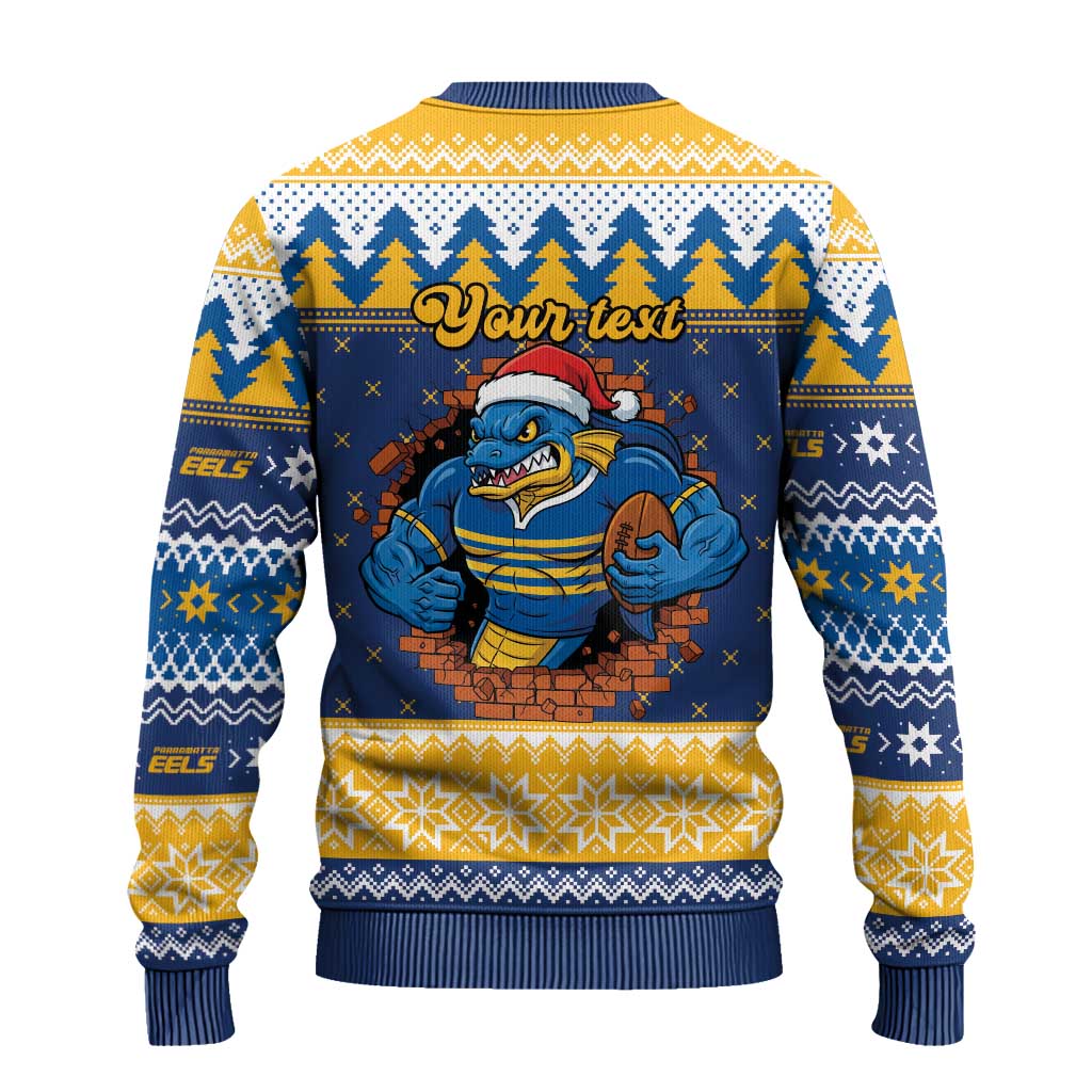 Parramatta Angry Eels Personalized Ugly Christmas Sweater Christmas Rugby League Spirit - Aussie Hoodie