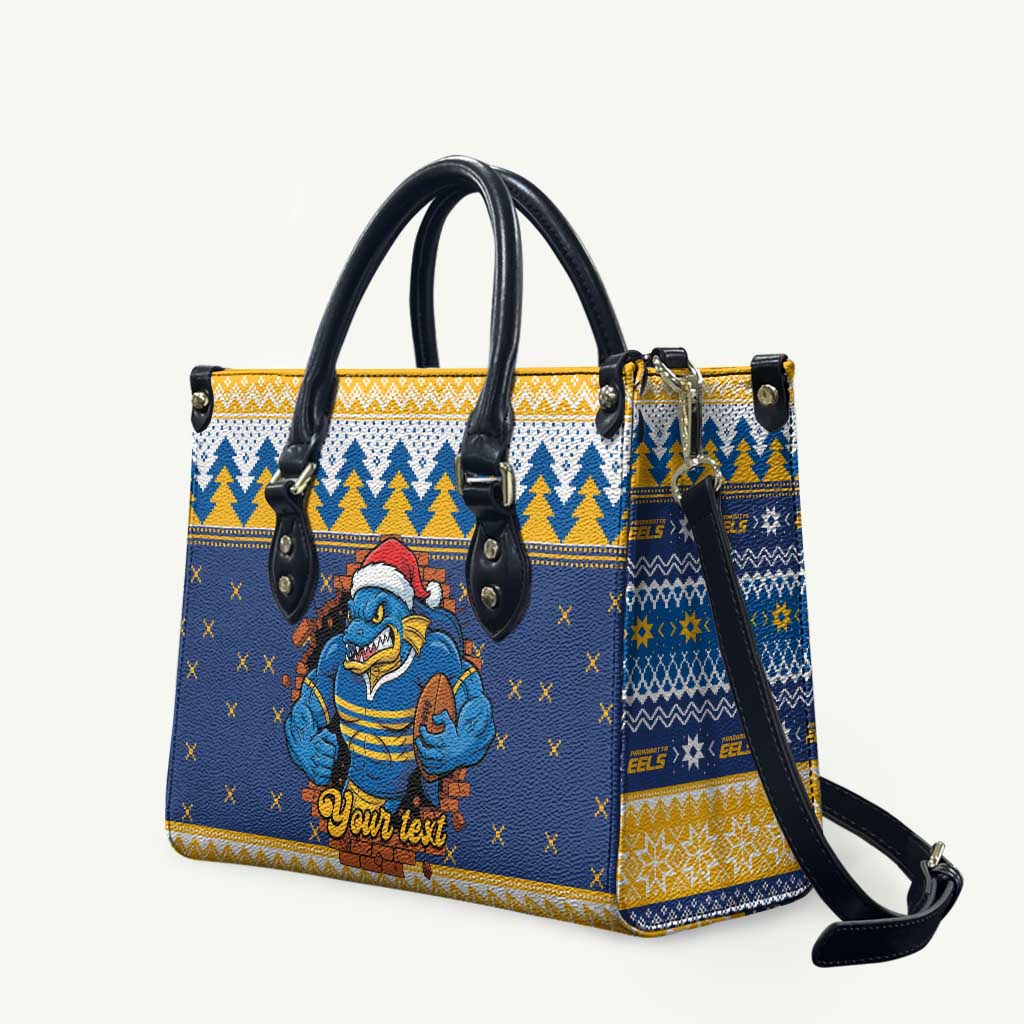 Parramatta Angry Eels Personalized Leather Bag Christmas Rugby League Spirit - Aussie Hoodie