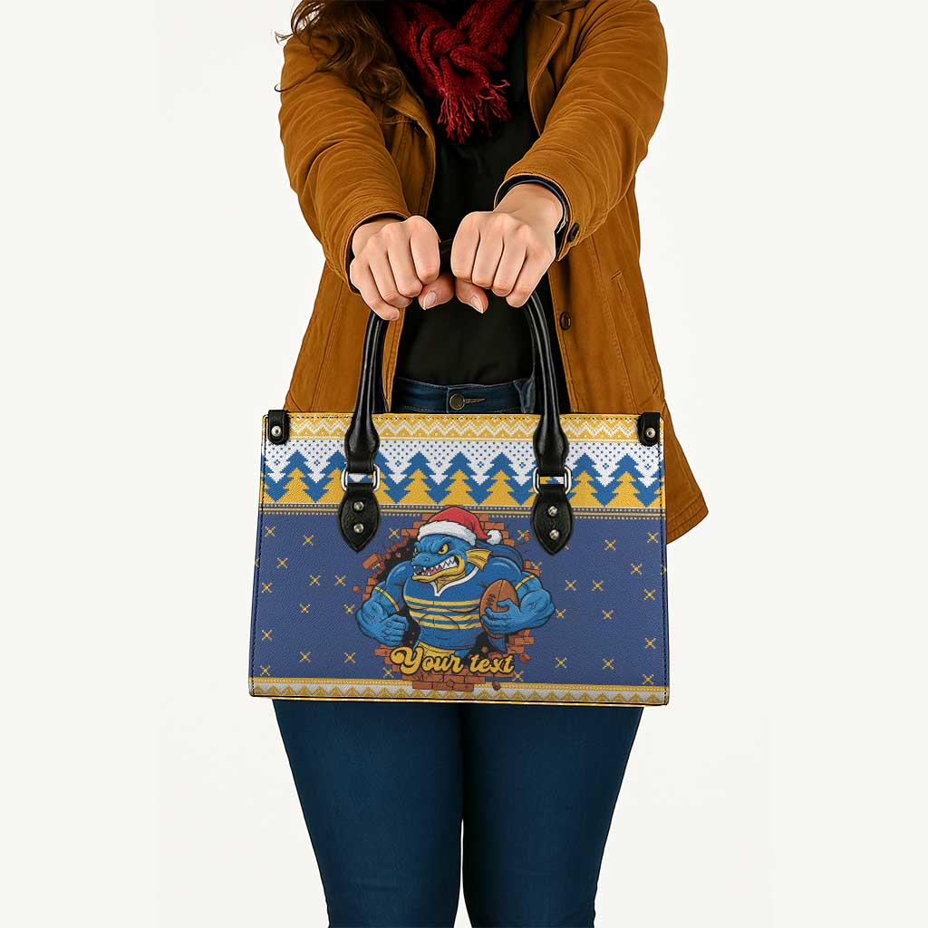 Parramatta Angry Eels Personalized Leather Bag Christmas Rugby League Spirit - Aussie Hoodie