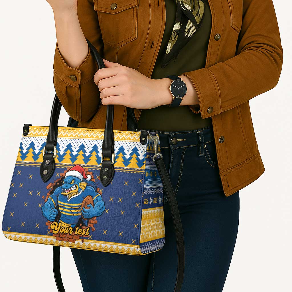 Parramatta Angry Eels Personalized Leather Bag Christmas Rugby League Spirit - Aussie Hoodie